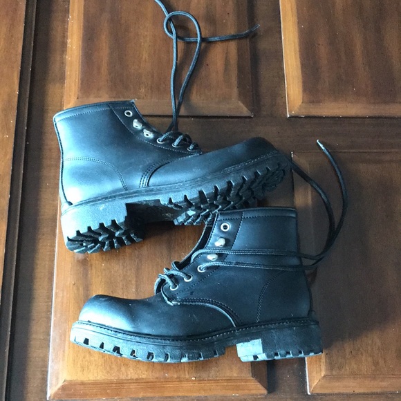 Mens Original Rugged Outback Work Boots Black size 5.5 - Picture 4 of 11